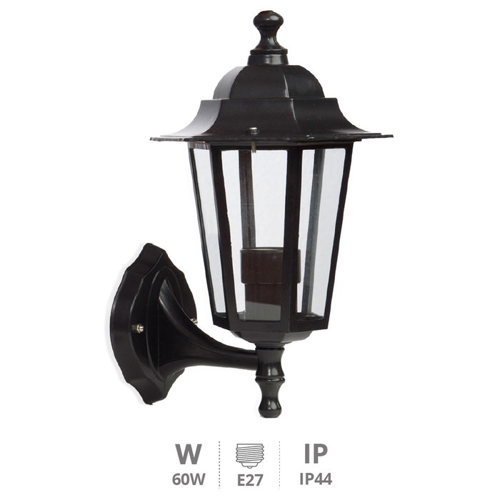 GSC Evolution Farol de jardín Serie Alma brazo abajo E27 Negro GSC Evolution Farol de jardín Serie Alma brazo abajo E27 Negro