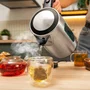 Cecotec Tetera Eléctrica 01425, 1.7 L, 2200 W, Acero Inoxidable, Apagado Automático, Base 360°, Ideal para Té e Infusiones