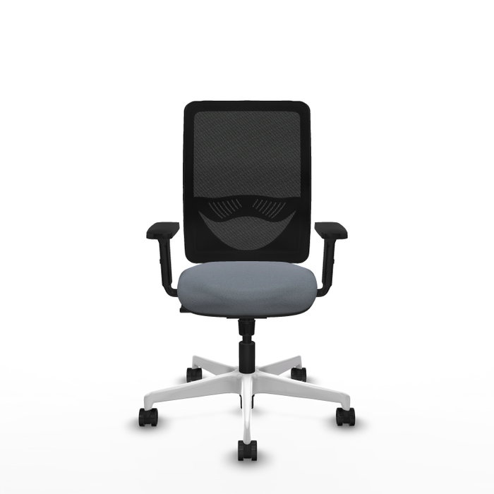 PIQUERAS Y CRESPO Silla de oficina Zulema con Mecanismo Sincro, Gris y Negro