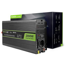 Green Cell INV10 Inversor de potencia 12V a 230V 2000W Negro