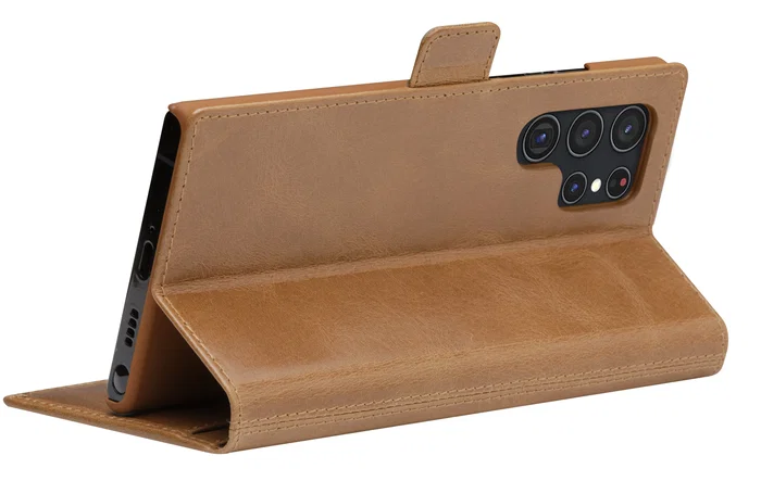 Dbramante1928 Fundas Copenhagen Slim Folio para Samsung Galaxy S22 Ultra 17.3 cm (6.8") - Color Bronceado