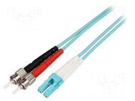 LOGILINK Cable de conexión de fibra óptica OM3 LC/UPC a ST/UPC 3m