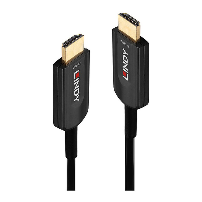 Lindy Cable HDMI 2.1 Híbrido de Fibra Óptica 20m 8K60 Negro