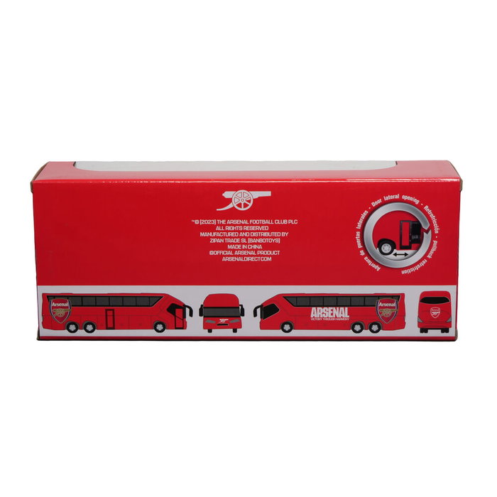 BANBO TOYS Autobus Arsenal 1:50 Apertura Puertas Laterales Retro-Friccion +3 Años 29,5x22,8x25cm