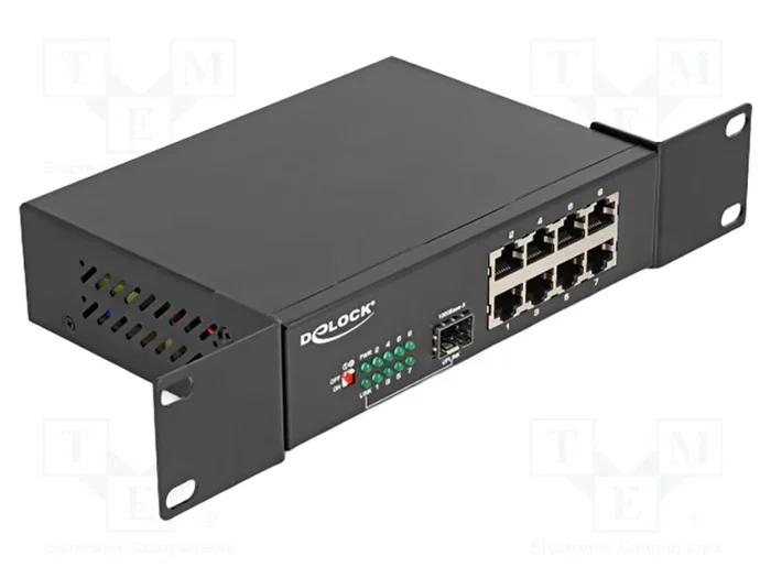 DeLOCK 88064 Switch de red Gigabit 8 puertos + 1 SFP
