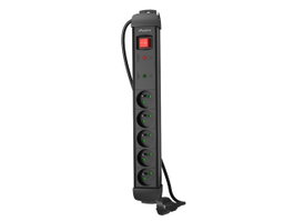 Lanberg SP1 Regleta de protección 5x PL 3m negro