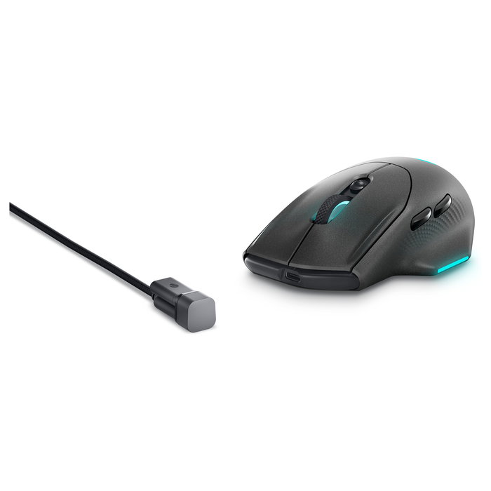 Alienware AW620M Ratón Wireless Óptico USB Type-C Negro 26000 DPI