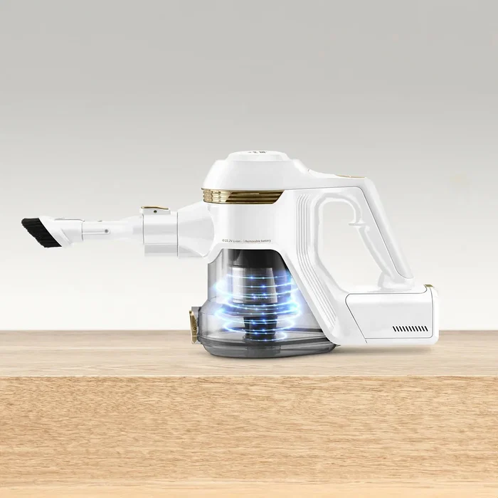 Ufesa U3 Digital Pet Aspiradora escoba 2 en 1 para mascotas, sin bolsa, motor brushless 200W, batería 40 min, capacidad 0.8L, color oro/blanco (81405985)