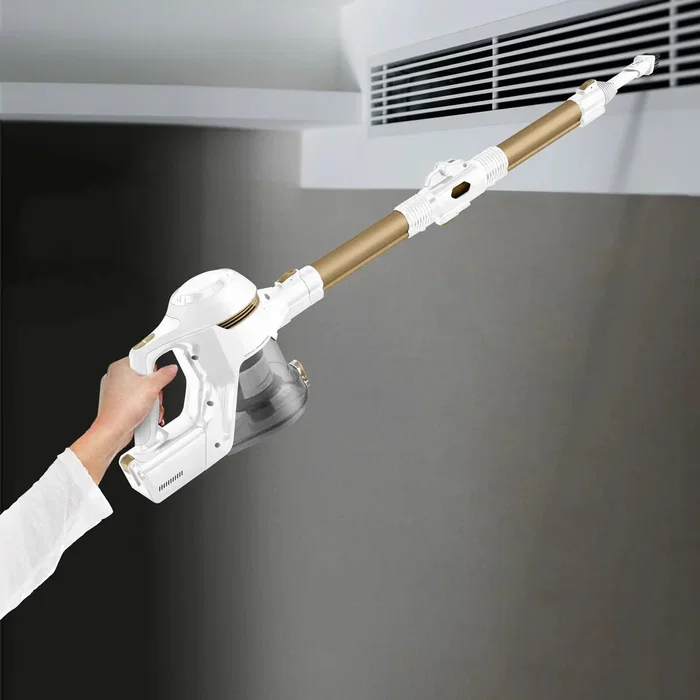 Ufesa U3 Digital Pet Aspiradora escoba 2 en 1 para mascotas, sin bolsa, motor brushless 200W, batería 40 min, capacidad 0.8L, color oro/blanco (81405985)