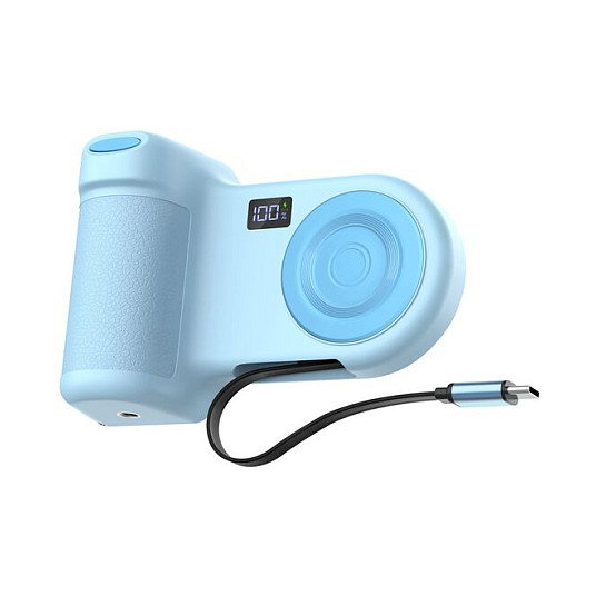 Belkin Stage PowerGrip CTA006hqBL 9300mAh 15W Soporte de Carga MagSafe Power Bank Azul Claro para iPhone, Google Pixel y mas Belkin Stage PowerGrip CTA006hqBL 9300mAh 15W Soporte de Carga MagSafe Power Bank Azul Claro para iPhone, Google Pixel y mas