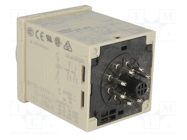 OMRON H3CR-A8-301 Relé de tiempo DPDT 250VAC/5A