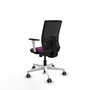 PIQUERAS Y CRESPO Silla de oficina Yunquera con mecanismo Sincro/Traslack, Morado y Negro