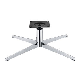 Q&Q Base de Acero 4 Brazos Spider para Sillones Tapizados Acabado Negro Mate/Níquel Cepillado Set de 2