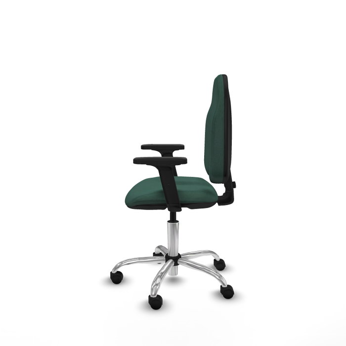 PIQUERAS Y CRESPO Silla de oficina Algarra Verde botella, Brazos 2D, Base cromada PIQUERAS Y CRESPO Silla de oficina Algarra Verde botella, Brazos 2D, Base cromada