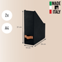 Leitz 24710095 Pack 2 Revisteros de Cartón Negro A4