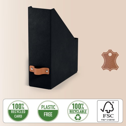 Leitz 24710095 Pack 2 Revisteros de Cartón Negro A4