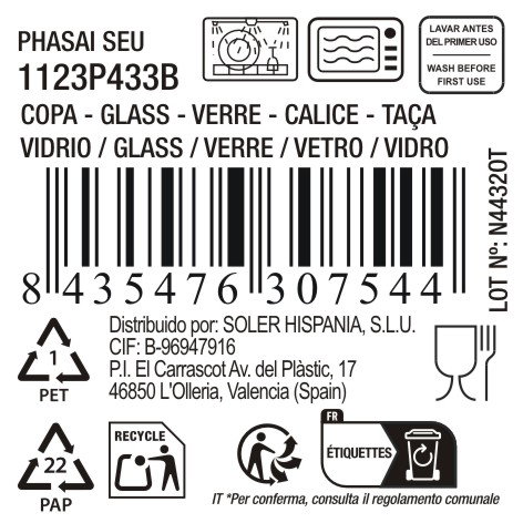 La Mediterranea Copa Coctel Phasai Seu 200 ml