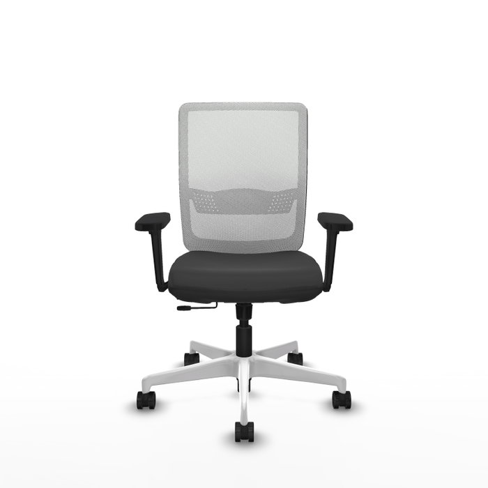 PIQUERAS Y CRESPO Silla de oficina Haches Gris oscuro y Blanco