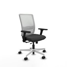 PIQUERAS Y CRESPO Silla de oficina Haches Gris oscuro y Blanco