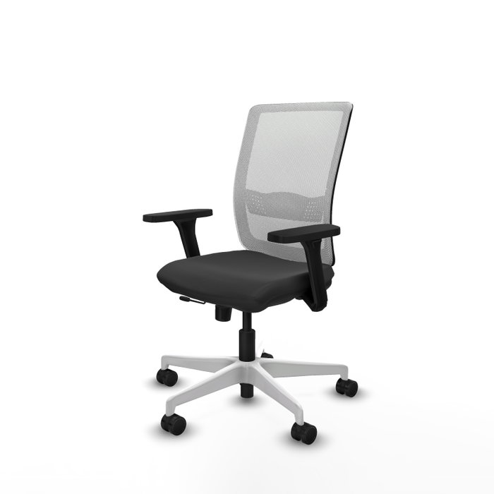 PIQUERAS Y CRESPO Silla de oficina Haches Gris oscuro y Blanco