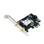 ASUS PCE-AXE5400 Adaptador WiFi 6E PCIe Interno con Bluetooth 5.2, Tribanda (2.4/5/6 GHz), 2402 Mbps, 2 Antenas Externas, para PC