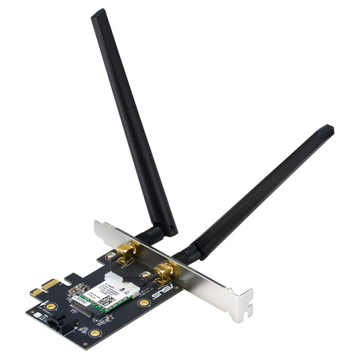 Asus PCE-AXE5400 Tarjeta de red WiFi 6E y Bluetooth 5.2 con antenas externas