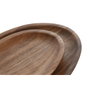 DKD Home Decor Set de 2 Platos Ovalados de Acacia Natural