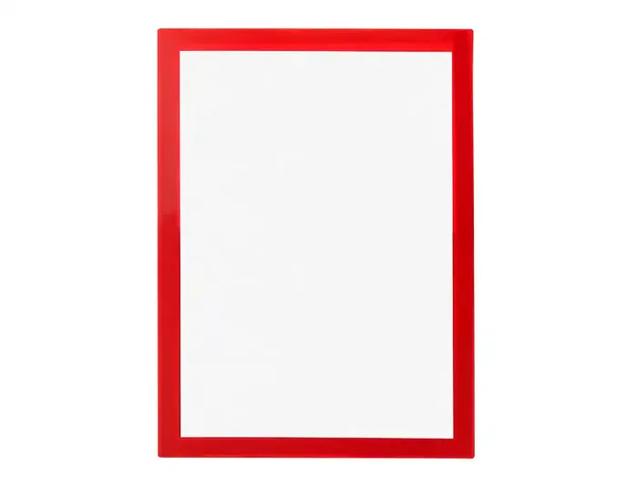 Liderpapel Marco Porta Anuncios Magnético DIN A4 Adhesivo Removible, Rojo