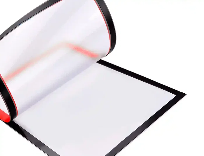 Liderpapel Marco Porta Anuncios Magnético DIN A4 Adhesivo Removible, Rojo
