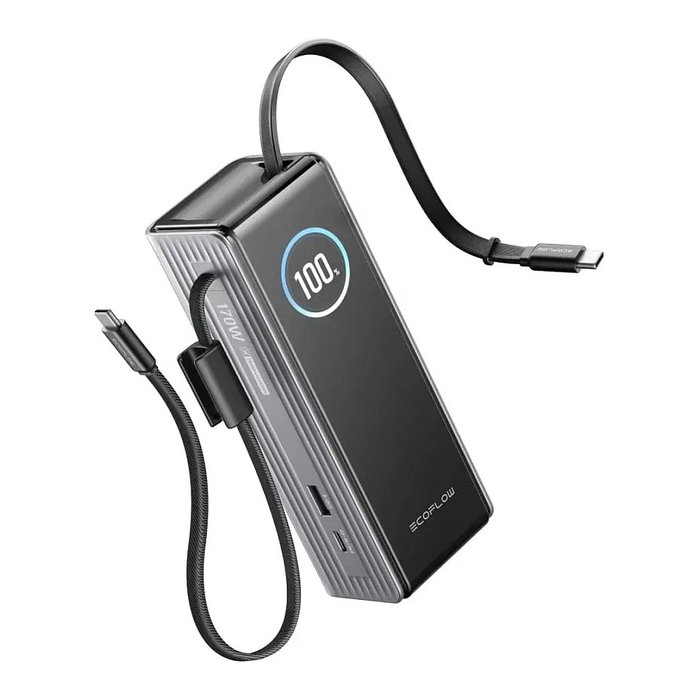 EcoFlow Powerbank RAPID EF-RAPID25K100W-S-EU 25000 mAh 170 W Negro Plata