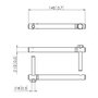 Vogel's PUA 9503 Connect-It Large Pole Coupler Plata