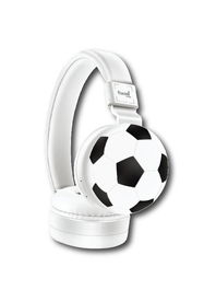 SAMI Soccer Cadete Auriculares Inalámbricos BT/AUX/Micro, Color Blanco y Negro, para Cadetes