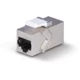 Lindy 60188 Módulo Conector RJ-45 Hembra/Hembra Cat6a 500MHz Plano Metálico - 1 Unidad