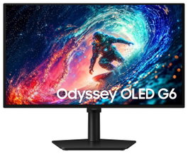 Samsung Odyssey OLED G6 LS27HG612SUXEN - Monitor Gaming 27" QHD 240Hz QD-OLED, 0.03ms, HDR10, FreeSync Premium, Ajustable en Altura, Negro