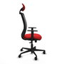 PIQUERAS Y CRESPO Silla de oficina Zulema con mecanismo Sincro Rojo y Negro