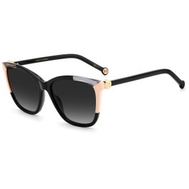 Carolina Herrera CH-0052-S-KDX Gafas de sol para mujer con montura negra y cristal gris