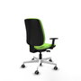 PIQUERAS Y CRESPO Silla de oficina Alares Pistacho con Mecanismo Sincro/Traslack y Base Blanca
