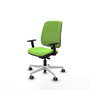 PIQUERAS Y CRESPO Silla de oficina Alares Pistacho con Mecanismo Sincro/Traslack y Base Blanca