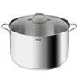 Tefal B8647404 Marmit 32 cm de acero inoxidable, todos los incendios que incluyen inducción, 14L, asas robustas, cubierta de vidrio, intuición XL