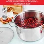 Tefal B8647404 Marmit 32 cm de acero inoxidable, todos los incendios que incluyen inducción, 14L, asas robustas, cubierta de vidrio, intuición XL