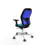 PIQUERAS Y CRESPO Silla de oficina Jorquera con mecanismo Sincro, Turquesa y Azul