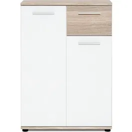 Jacky Mueble Clásico Blanco Mate con Decoración Roble L 60 cm 60x35x85 cm