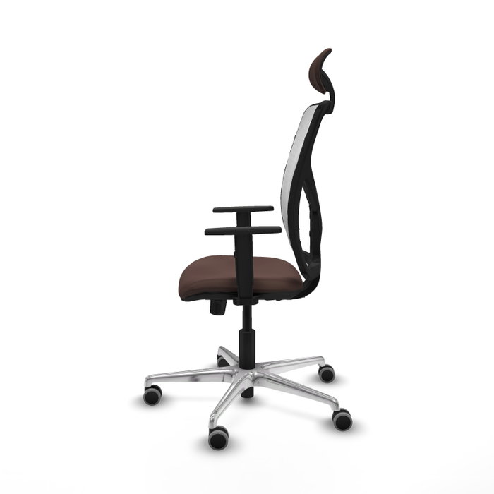 PIQUERAS Y CRESPO Silla de oficina Motilla con Mecanismo Sincro, Marrón oscuro y Blanco PIQUERAS Y CRESPO Silla de oficina Motilla con Mecanismo Sincro, Marrón oscuro y Blanco