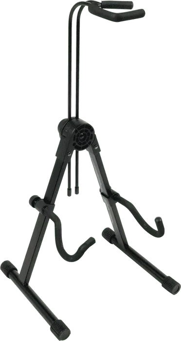 QUIKLOK Soporte Guitarra/Bajo LINE Altura Ajustable Acero Negro Soporte de Suelo 510-860mm Plegable