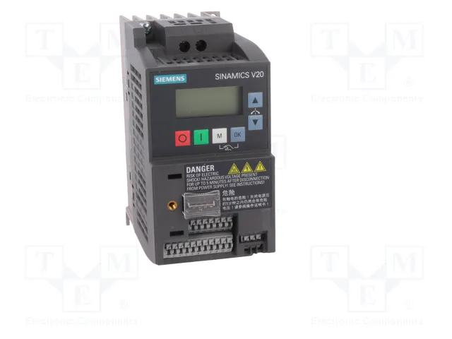 SIEMENS SINAMICS V20 Inversor Monofásico 0,75kW 200...240V AC