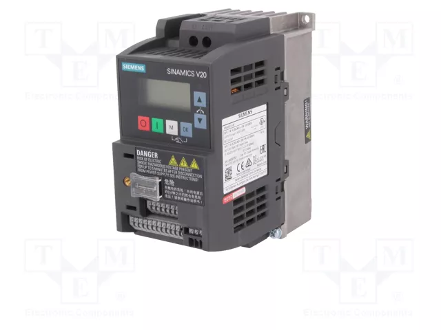 SIEMENS SINAMICS V20 Inversor Monofásico 0,75kW 200...240V AC