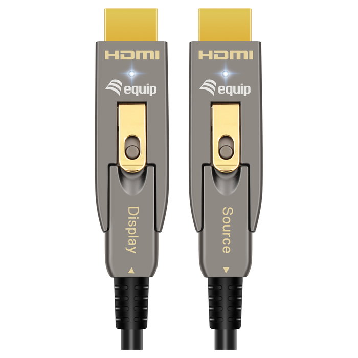 EQUIP Cable Óptico Activo HDMI 2.0 de 15m (Tipo D a A)
