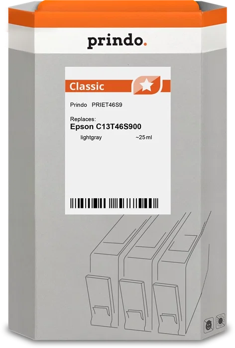 Prindo PRIET46S9 Classic Cartucho de tinta Gris (claro) Prindo PRIET46S9 Classic Cartucho de tinta Gris (claro)