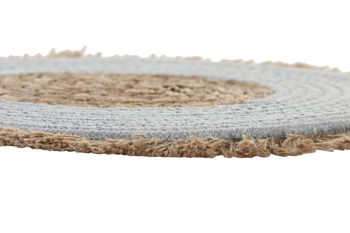 DKD Home Decor Individuales Blancos Naturales de Algodón y Poliéster Hechos a Mano 38 x 38 cm (12 Unidades)