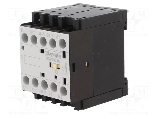 LOVATO ELECTRIC Contactor BG 3-polar 9A 24VAC NC LOVATO ELECTRIC Contactor BG 3-polar 9A 24VAC NC
